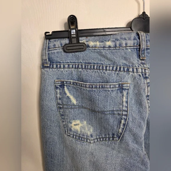 *2 For $30* Z. Cavaricci Blue Straight Leg Vintage Jeans w/ Embroidered Accents - Picture 3 of 14